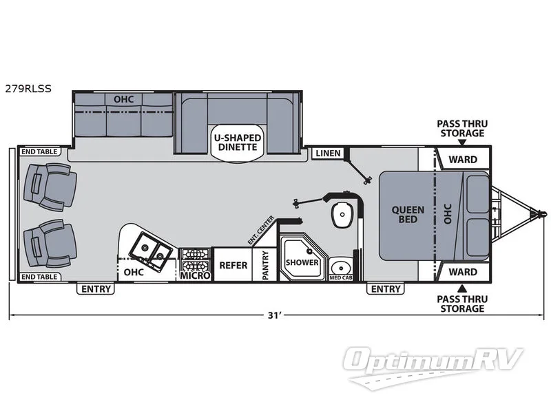 2018 Coachmen Apex Ultra-Lite 279RLSS Floorplan Photo