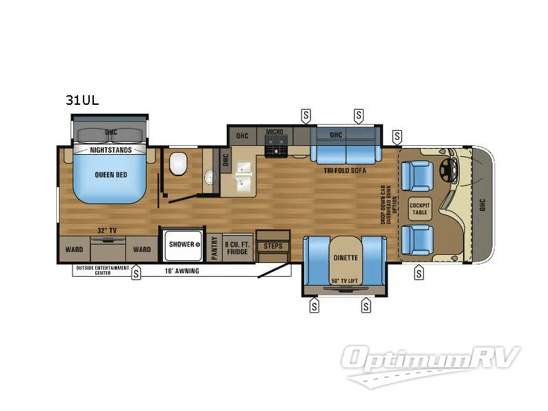 2017 Jayco Precept 31UL RV Floorplan Photo