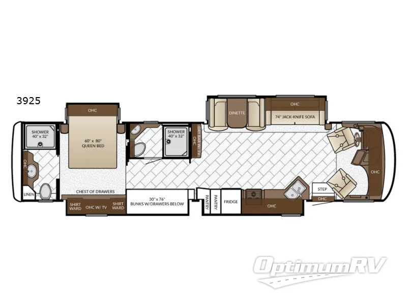 2017 Newmar Canyon Star 3925 Floorplan Photo