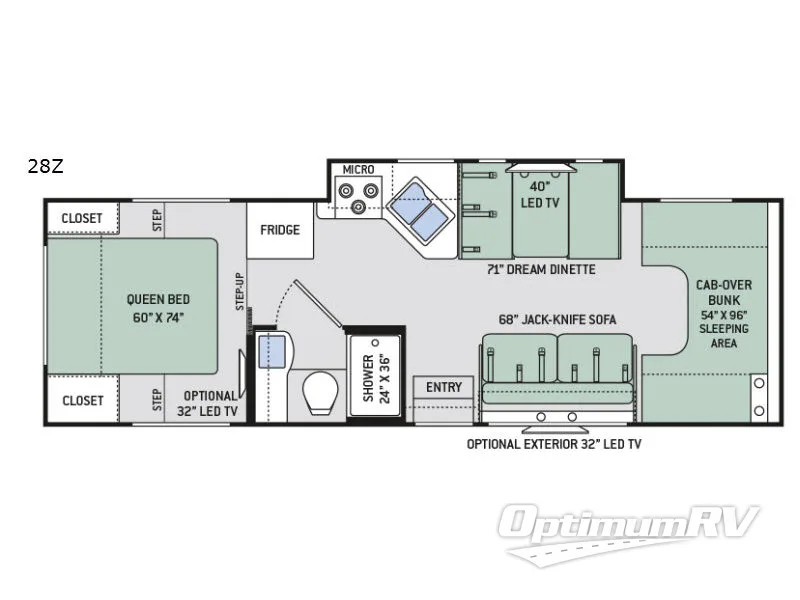 2017 Thor Four Winds 28Z Floorplan Photo