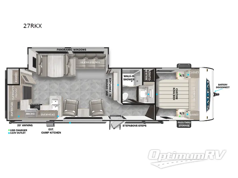 2023 Forest River Salem 27RKX Floorplan Photo