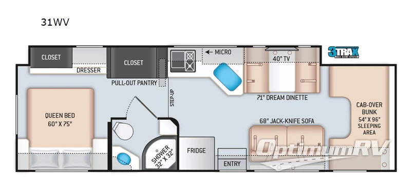 2020 Thor Four Winds 31WV Floorplan Photo