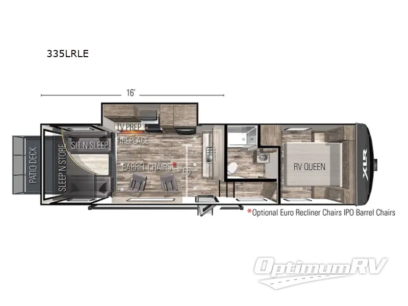 2022 Forest River XLR Micro Boost 335LRLE Floorplan Photo