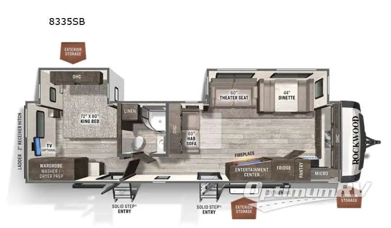 2021 Forest River Rockwood Signature Ultra Lite 8335SB Floorplan Photo