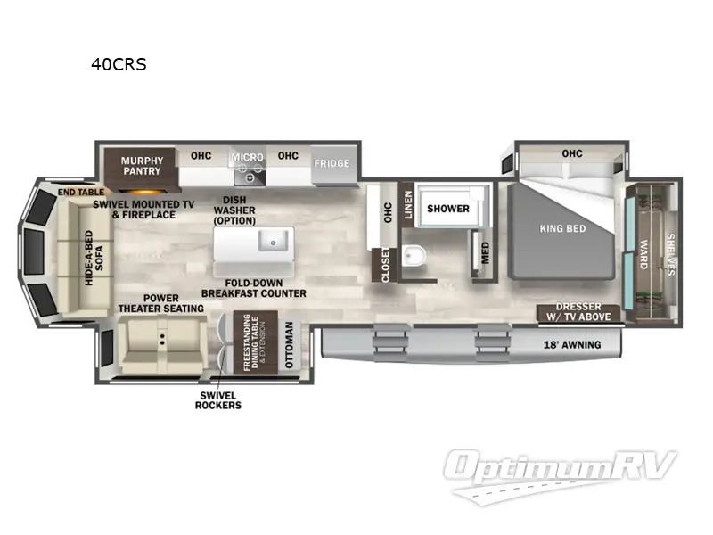 2026 Forest River Cedar Creek Cottage 40CRS Floorplan Photo