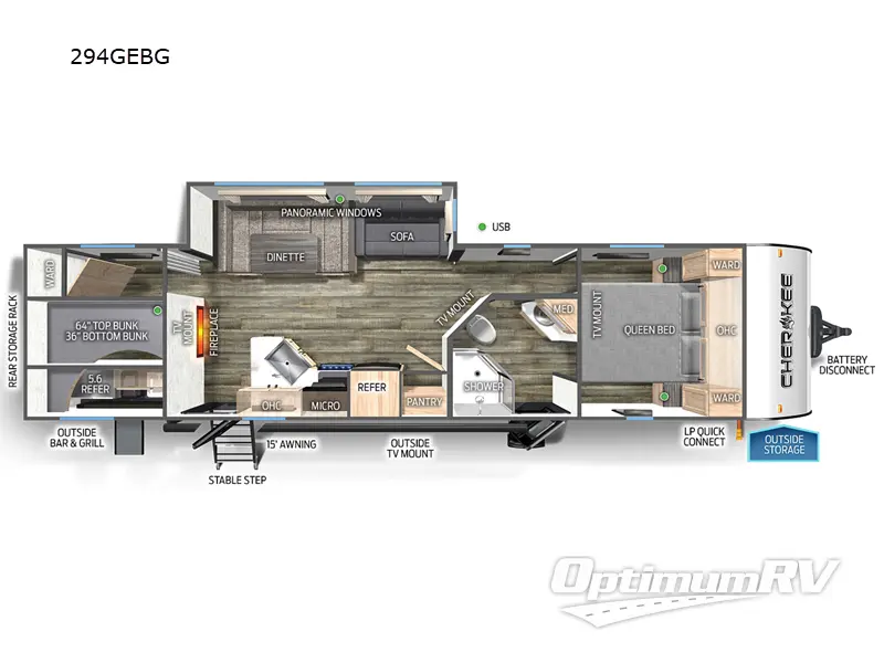 2024 Forest River Cherokee 294GEBG Floorplan Photo