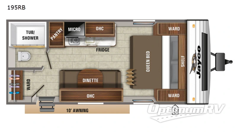 2019 Jayco Jay Flight SLX 7 195RB Floorplan Photo