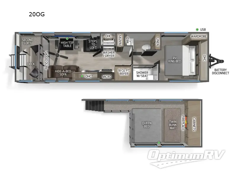 2026 Forest River Cherokee Timberwolf 20OG RV Floorplan Photo