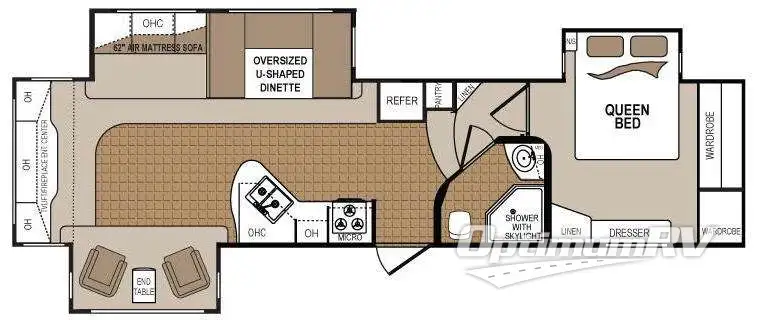 2012 Dutchmen Denali 310RES Floorplan Photo