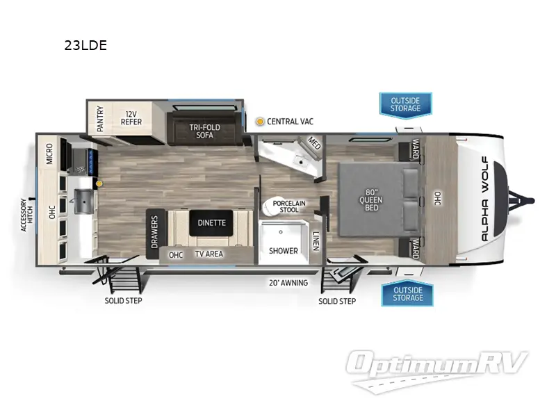 2025 Forest River Cherokee Alpha Wolf 23LDE Floorplan Photo