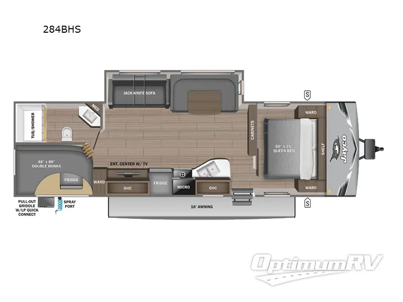 2025 Jayco Jay Flight 284BHS Floorplan Photo