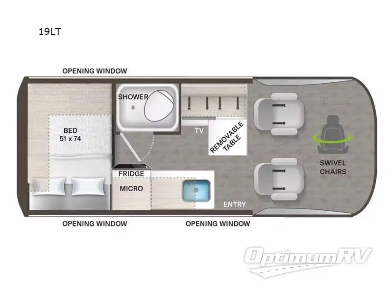 2023 Thor Tranquility Transit 19LT Floorplan Photo