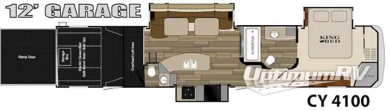 2014 Heartland Cyclone 4100 King RV Floorplan Photo