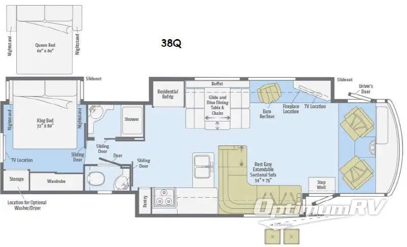 2015 Itasca Suncruiser 38Q Floorplan Photo