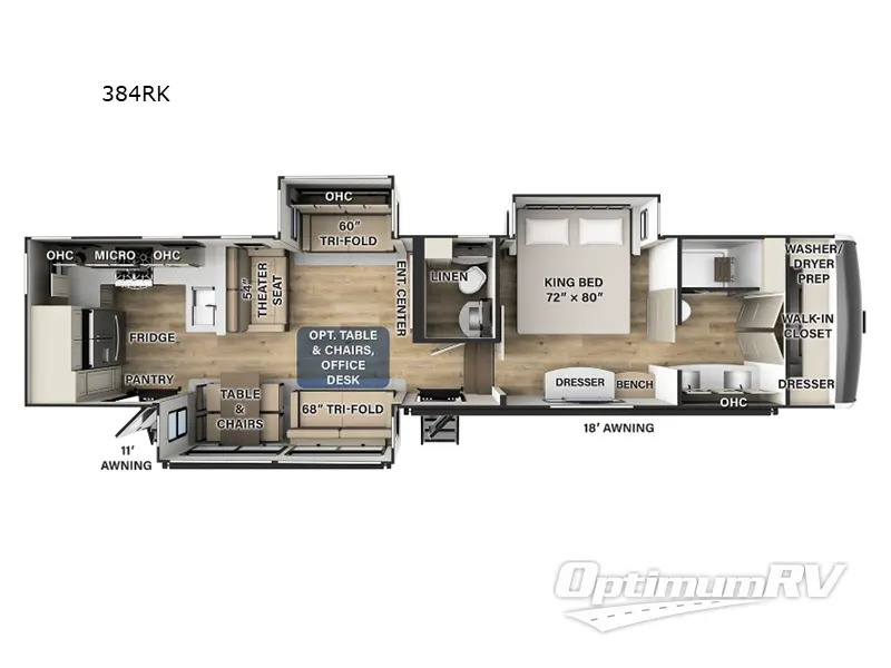 2025 Palomino Columbus 384RK Floorplan Photo