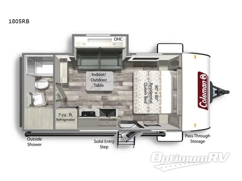 2022 Dutchmen Coleman Light 1805RB Floorplan Photo