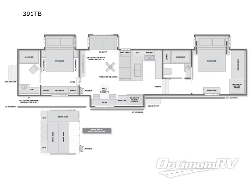 2027 Keystone Montana High Country 391TB Floorplan Photo