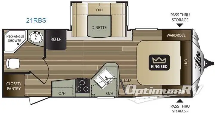 2016 Keystone Cougar X-Lite 21RBS RV Floorplan Photo