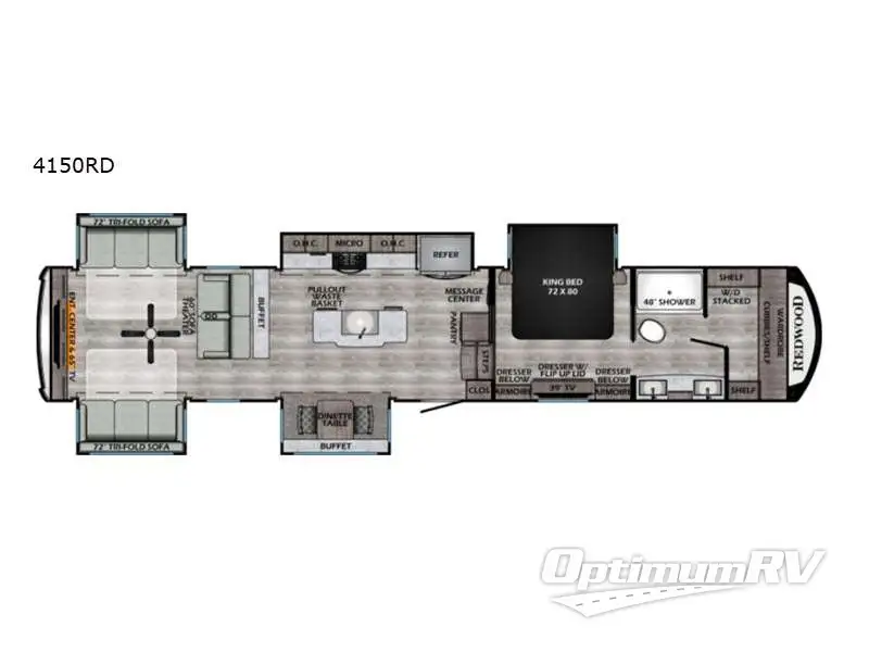 2022 Redwood Redwood 4150RD RV Floorplan Photo