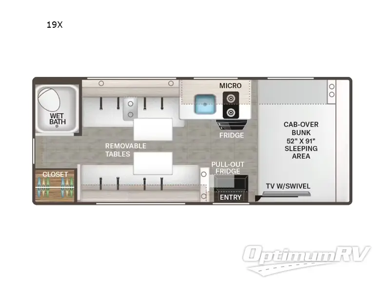 2026 Thor Chateau 19X RV Floorplan Photo