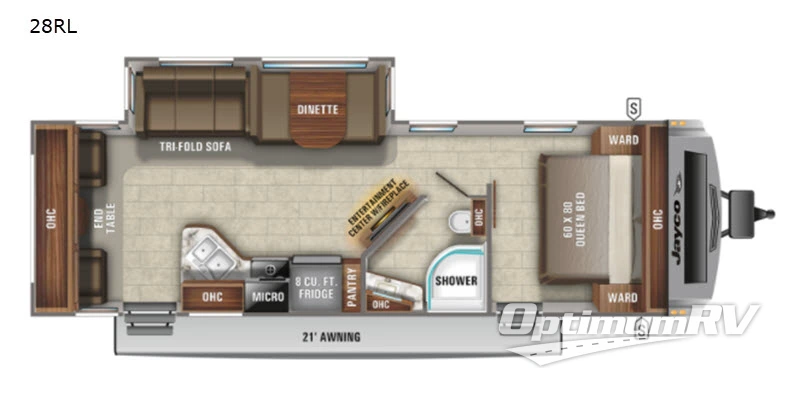 2021 Jayco White Hawk 28RL Floorplan Photo