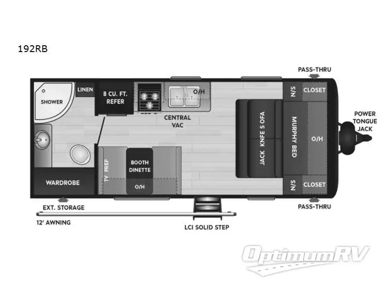2021 Keystone Hideout 192RB Floorplan Photo