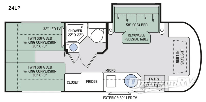 2018 Thor Gemini 24LP Floorplan Photo