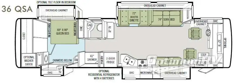 2011 Tiffin Allegro RED 36QSA RV Floorplan Photo
