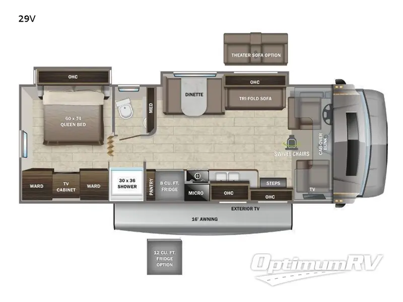 2022 Entegra Esteem 29V RV Floorplan Photo