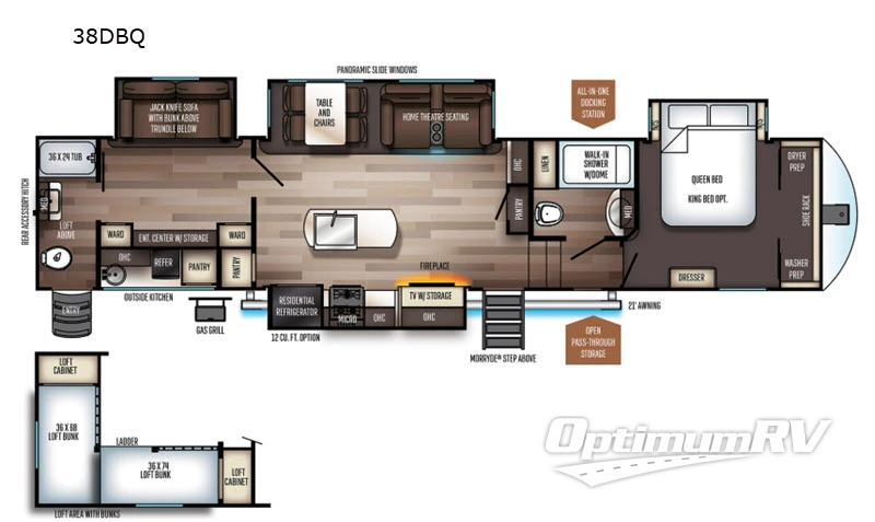 2020 Forest River Sabre 38DBQ Floorplan Photo