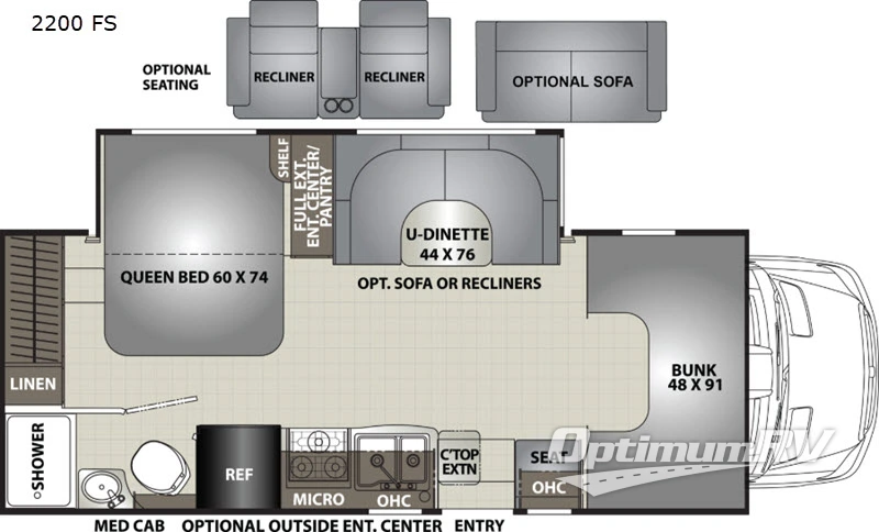 2019 Coachmen Prism 2200FS RV Floorplan Photo