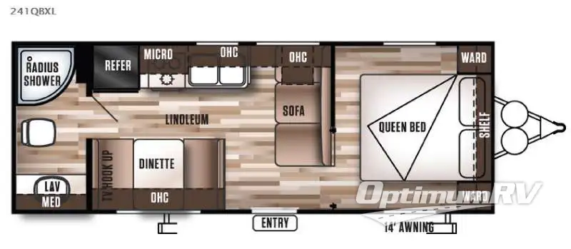 2016 Forest River Wildwood X-Lite 241QBXL Floorplan Photo