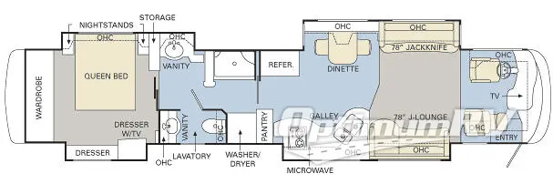 2007 Monaco Executive 45 Matterhorn IV Floorplan Photo