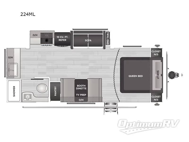 2025 Keystone Hideout Sport Double Axle 224ML Floorplan Photo