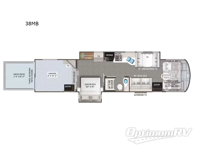 2024 Thor Outlaw 38MB Floorplan Photo