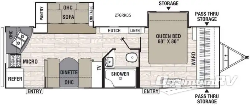 2017 Coachmen Freedom Express 276RKDS RV Floorplan Photo