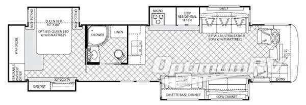 2011 American Coach American Revolution 42Q RV Floorplan Photo