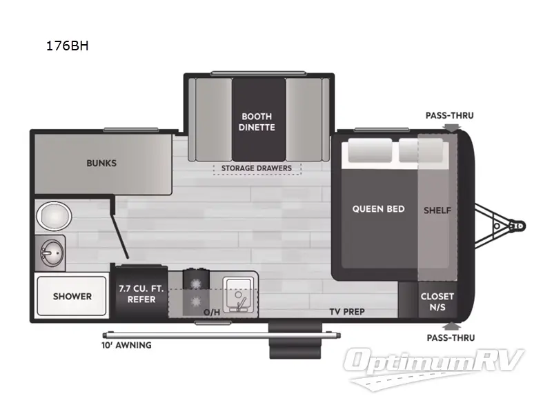 2025 Keystone Hideout Sport Single Axle 176BH Floorplan Photo