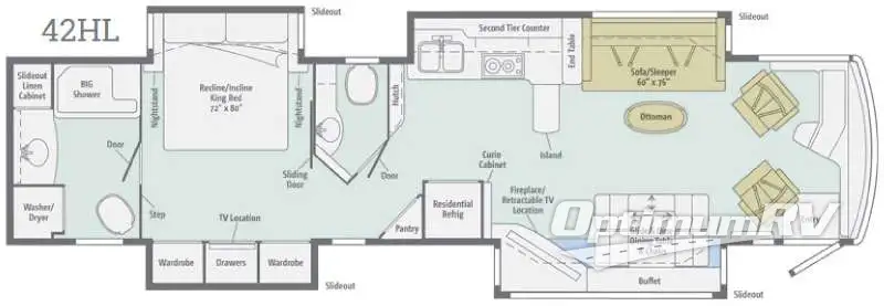 2016 Itasca Ellipse Ultra 42HL RV Floorplan Photo