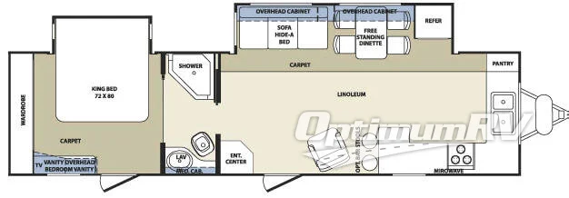 2008 Forest River Cardinal T32FKR Floorplan Photo
