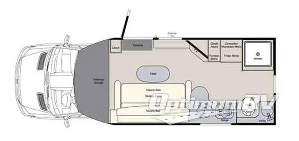 2016 Pleasure-Way Plateau XL Std. Model Floorplan Photo