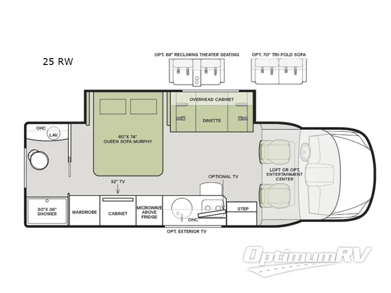 2022 Tiffin Wayfarer 25 RW Floorplan Photo