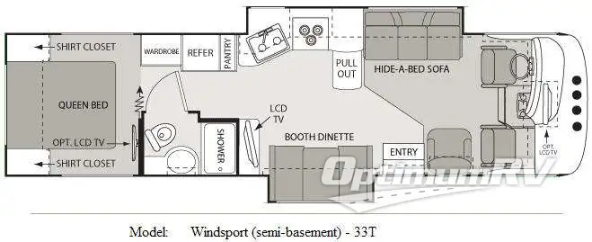 2009 Four Winds WINDSPORT 33T Floorplan Photo