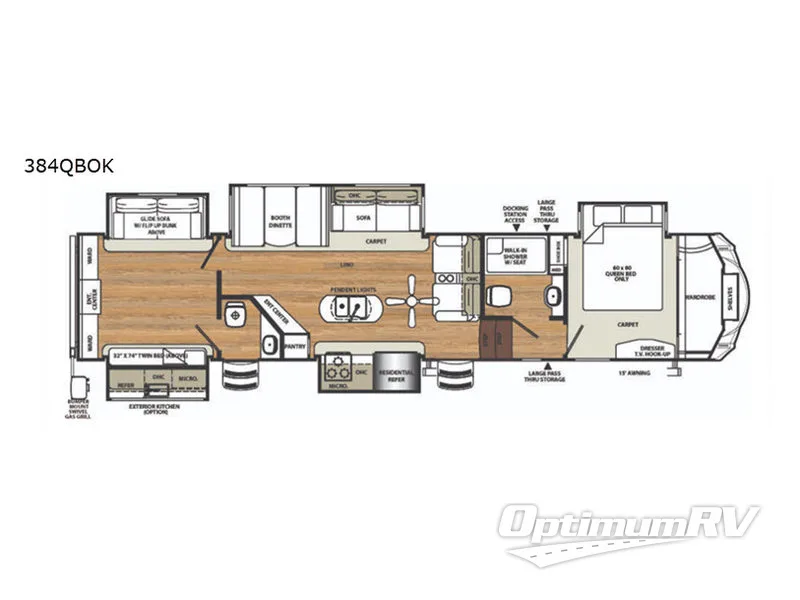 2018 Forest River Sierra 384QBOK Floorplan Photo