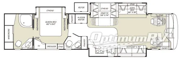 2007 Fleetwood Excursion 40E RV Floorplan Photo