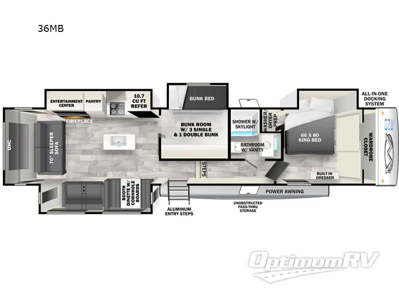 2023 Forest River Wildcat ONE 36MB Floorplan Photo