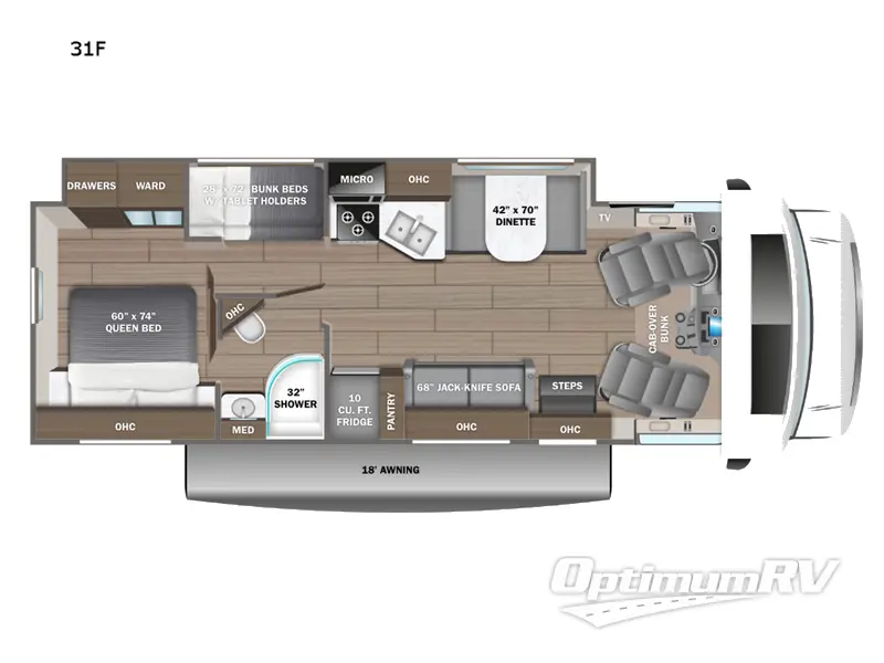 2024 Jayco Redhawk 31F Floorplan Photo