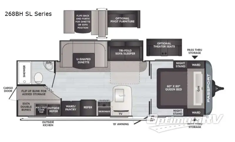 2021 Keystone Passport 268BH SL Series Floorplan Photo