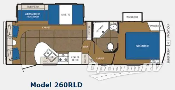 2014 Prime Time Crusader 260RLD Floorplan Photo