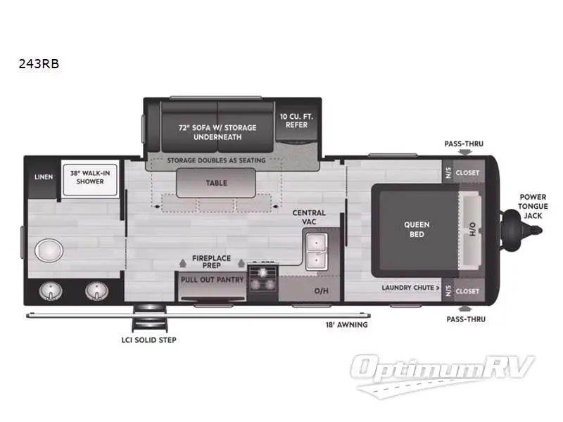 2022 Keystone Hideout 243RB Floorplan Photo